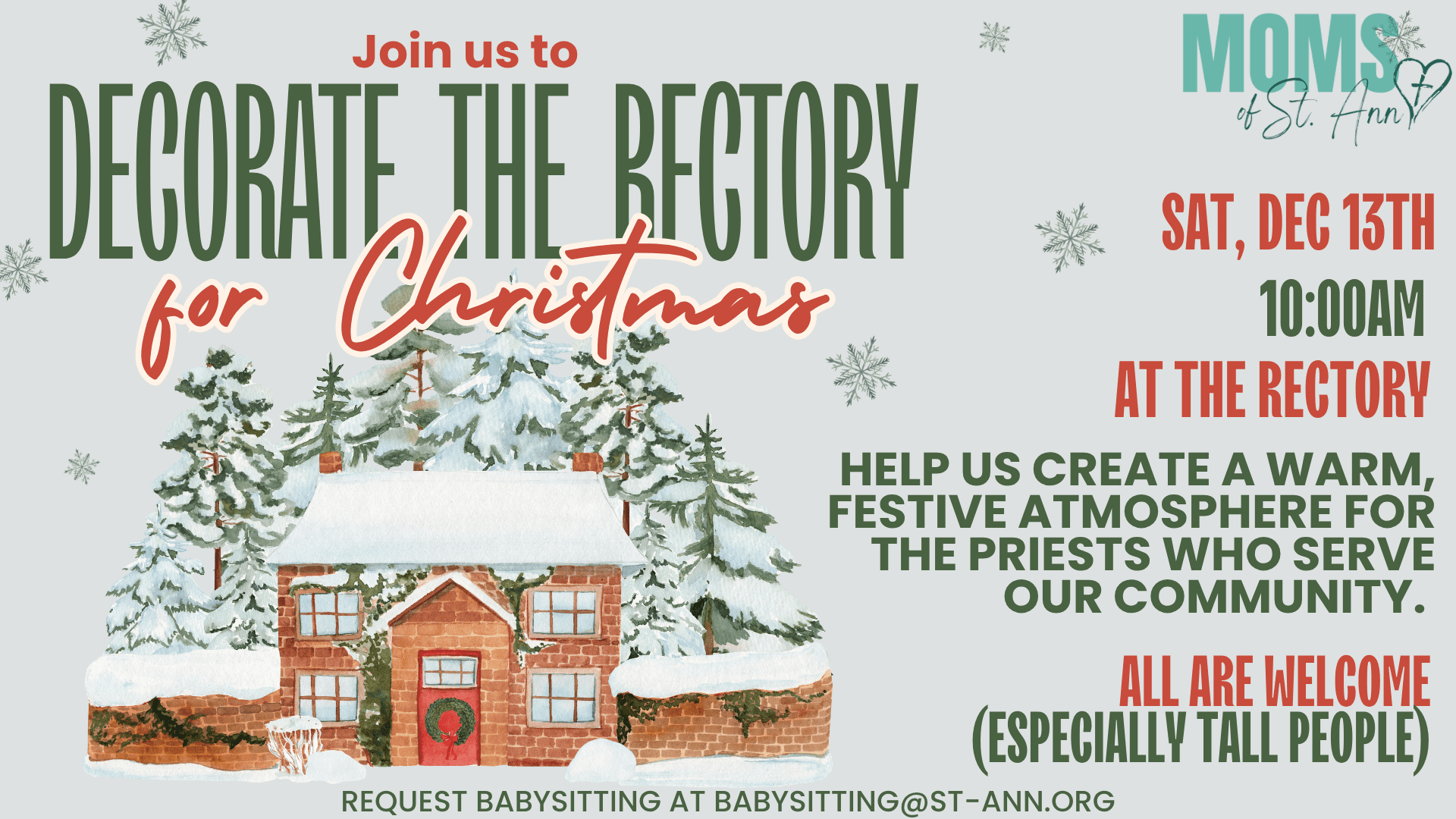 Decorate the Rectory for Christmas
